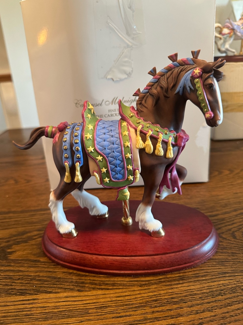 Lenox 1993 Midnight Charger Carousel Horse Porcelain w/ Original Box